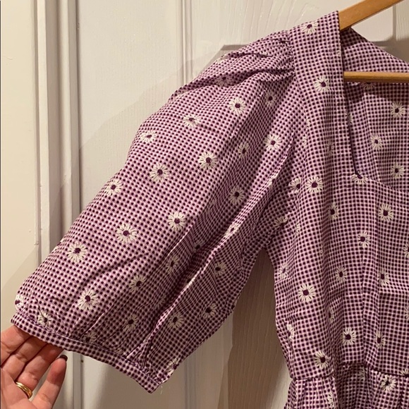 Dolls Kill Motel Lavender Daisy Field Wretta Mini Dress in Purple Ditsy Florals - Picture 4 of 9